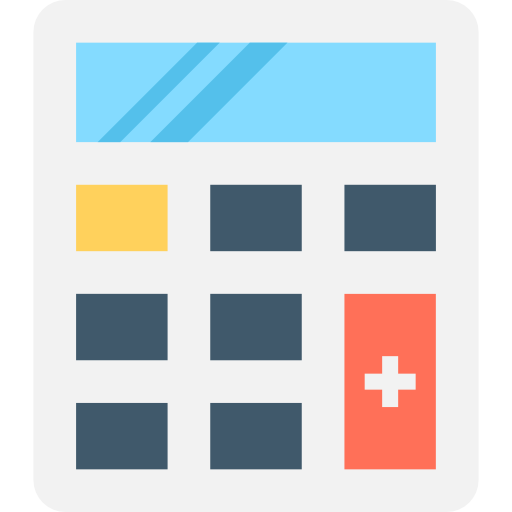 kalkulator Flat Color Flat ikona