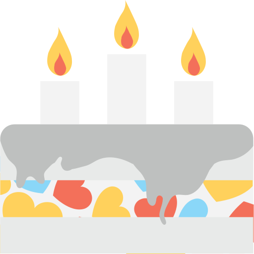 Birthday cake Flat Color Flat icon