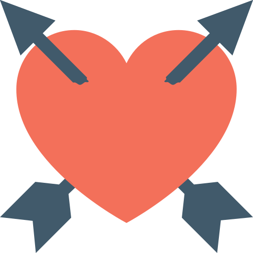 Сердце Flat Color Flat иконка