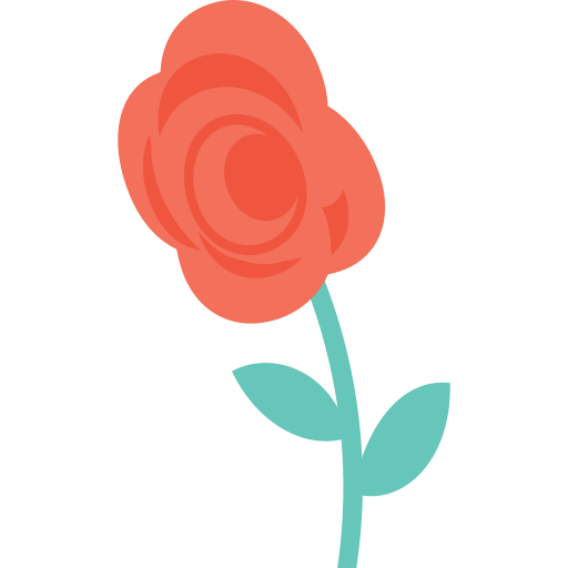 Rose Flat Color Flat icon