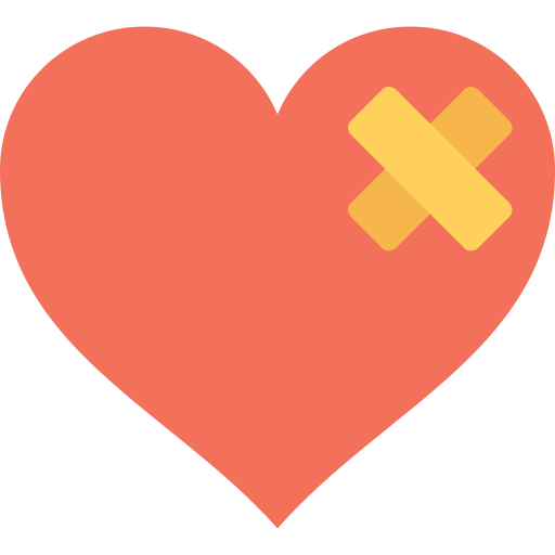 Wounded heart Flat Color Flat icon