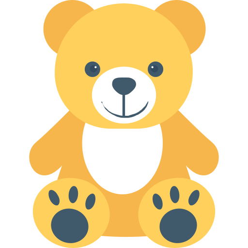 Teddy bear Flat Color Flat icon
