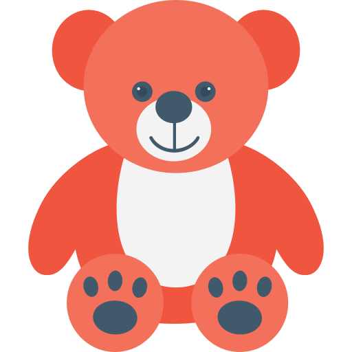urso teddy Flat Color Flat Ícone