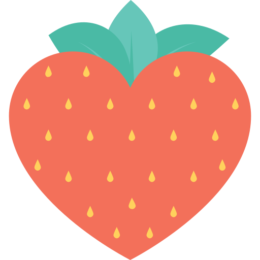 fraise Flat Color Flat Icône