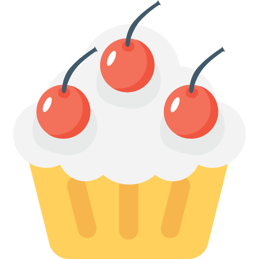 cupcake Flat Color Flat icoon