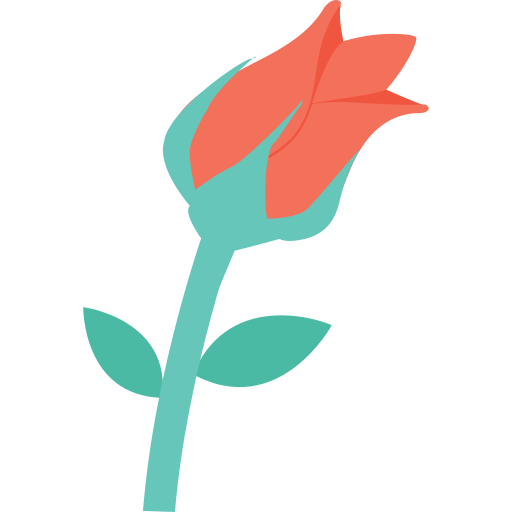 róża Flat Color Flat ikona