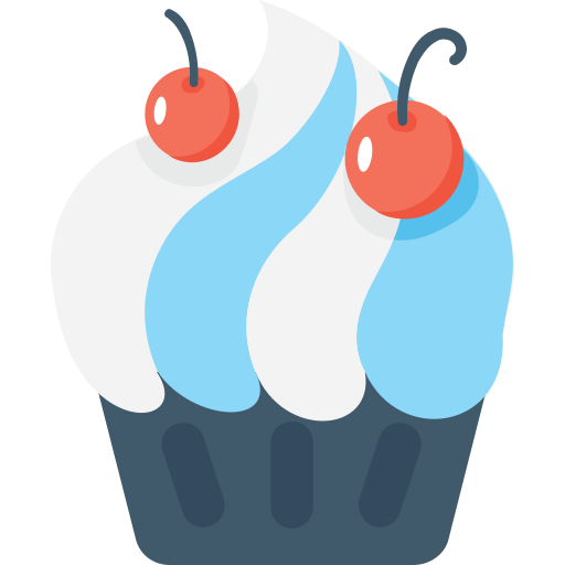 cupcake Flat Color Flat icona