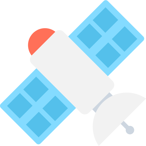 satelita Flat Color Flat ikona