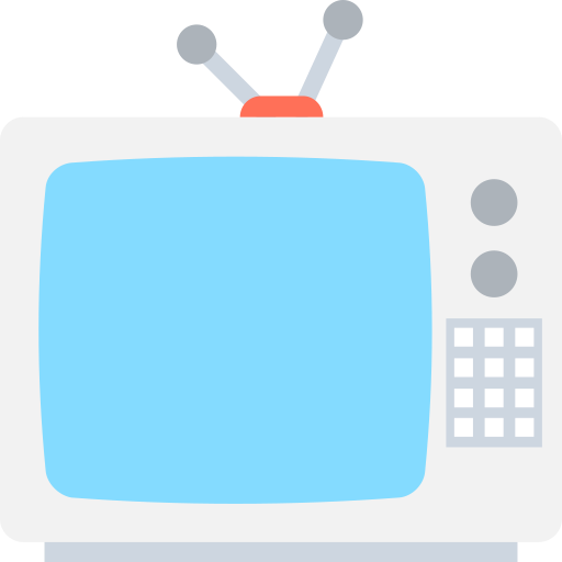 telewizja Flat Color Flat ikona