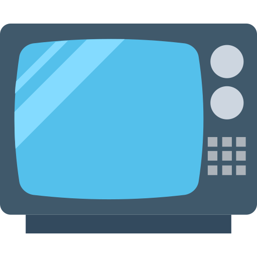 televisie Flat Color Flat icoon