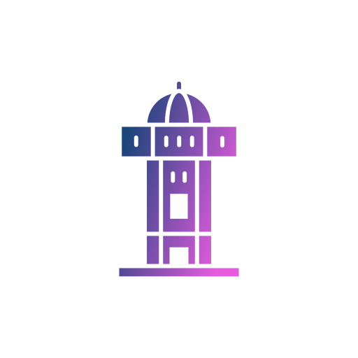 wieża Generic Flat Gradient ikona