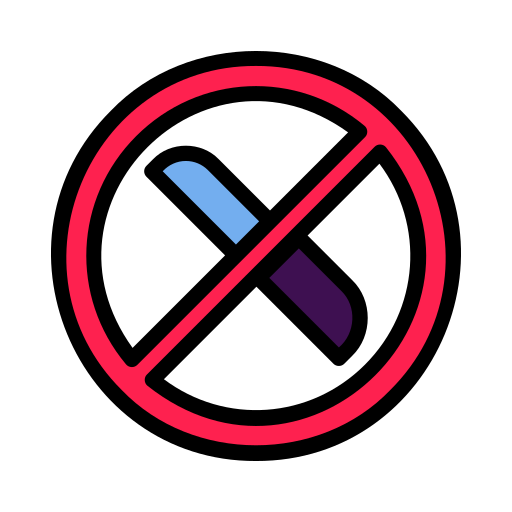 No weapons Generic Outline Color icon