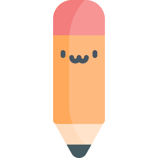 ołówek Kawaii Flat ikona