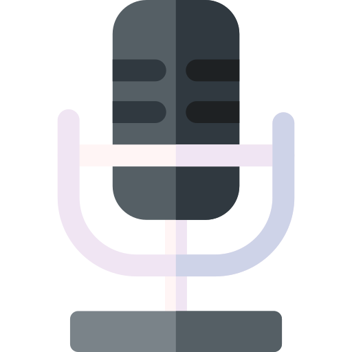 micrófono Basic Rounded Flat icono