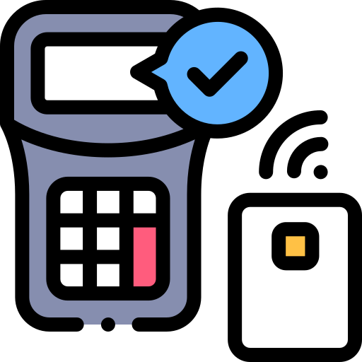 Contactless Detailed Rounded Lineal color icon