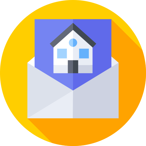 Mailbox Flat Circular Flat icon