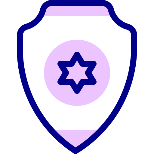 placa de policía Detailed Mixed Lineal color icono