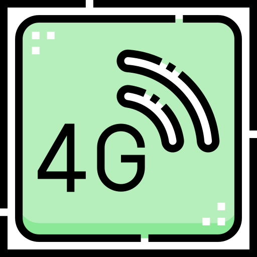 4g Detailed Straight Lineal color icon