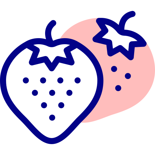 Strawberry Detailed Mixed Lineal color icon