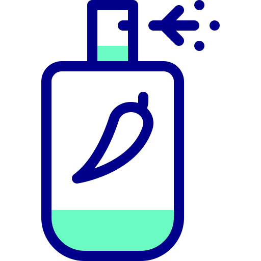Pepper spray Detailed Mixed Lineal color icon