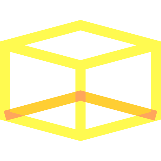 kubusvormig Basic Sheer Flat icoon