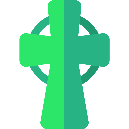 keltisch kruis Basic Rounded Flat icoon