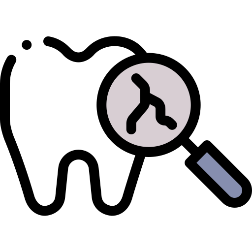 dente quebrado Detailed Rounded Lineal color Ícone