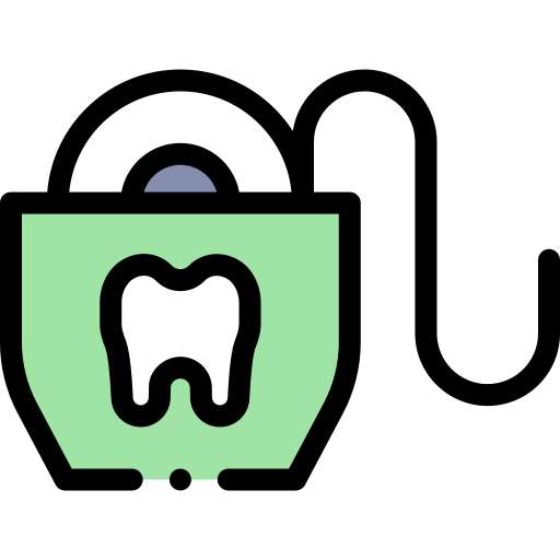 Dental floss Detailed Rounded Lineal color icon