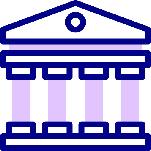 Bank Detailed Mixed Lineal color icon