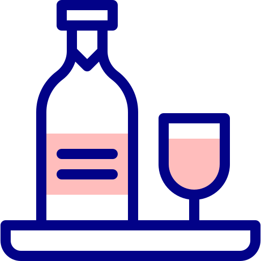 シャンパン Detailed Mixed Lineal color icon