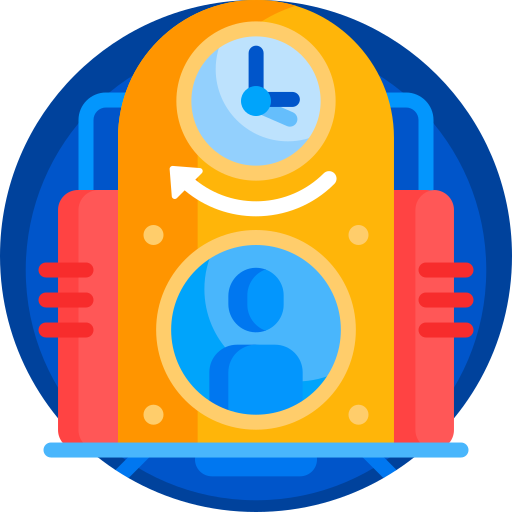 Time machine Detailed Flat Circular Flat icon