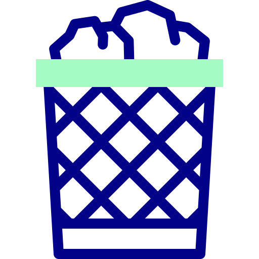 Trash can Detailed Mixed Lineal color icon