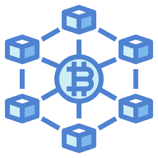 blockchain Generic Blue Ícone