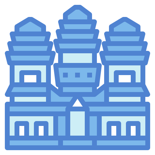 Angkor wat Generic Blue icon