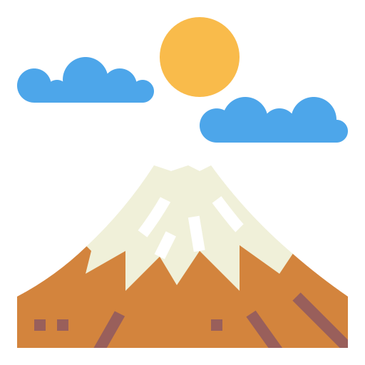 montaña fuji Smalllikeart Flat icono