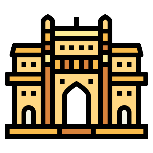 Ворота Индии Smalllikeart Lineal Color иконка