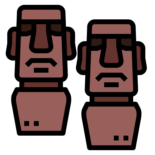 moai Smalllikeart Lineal Color icon