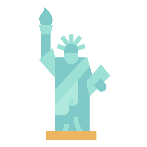 statua wolności Smalllikeart Flat ikona