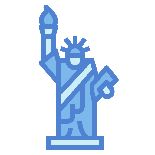 statue de la liberté Generic Blue Icône