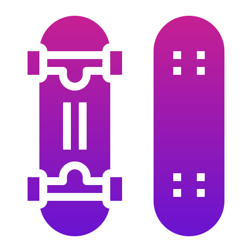 Скейтборд Generic Flat Gradient иконка