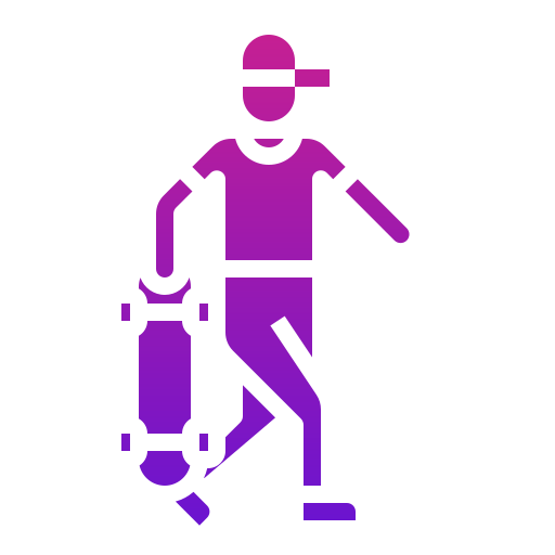 Skater Generic Flat Gradient icon