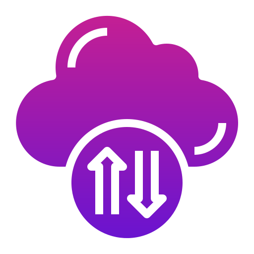 transferencia de datos Generic Flat Gradient icono