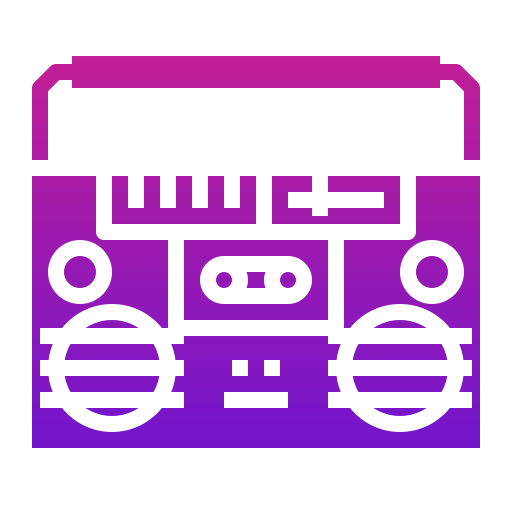 kaseta radiowa Generic Flat Gradient ikona
