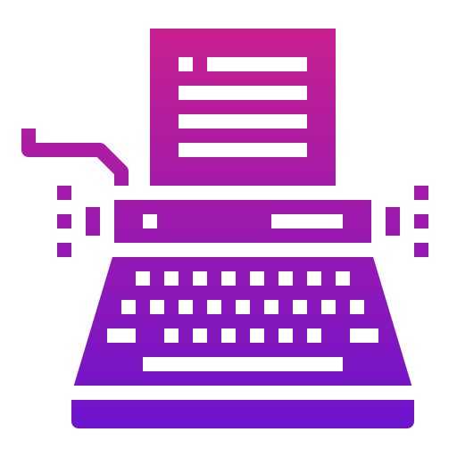 máquina de escribir Generic Flat Gradient icono