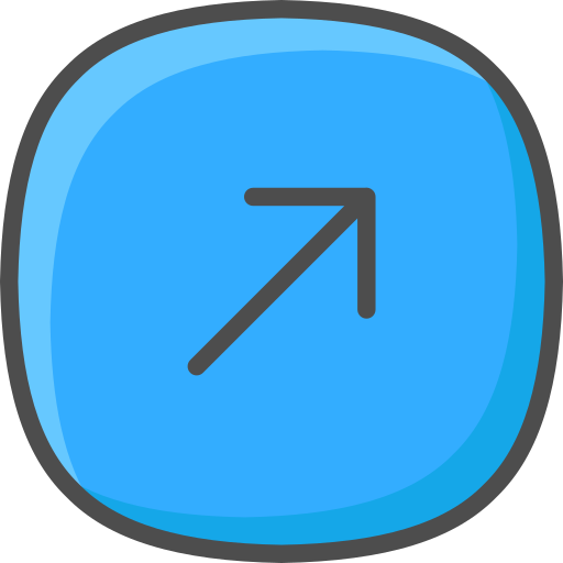 斜めの矢印 Generic Outline Color icon