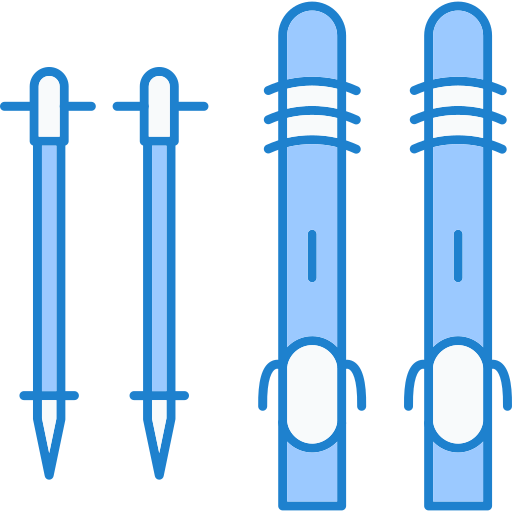 des skis Generic Blue Icône