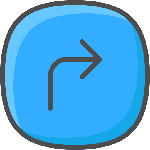 Turn right Generic Outline Color icon
