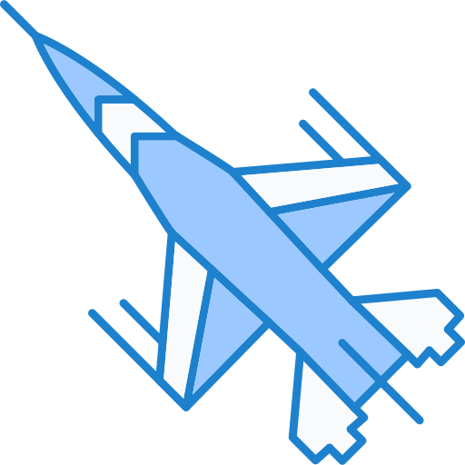 Fighter jet Generic Blue icon