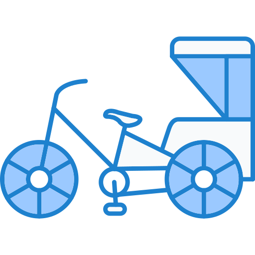 Cycle rickshaw Generic Blue icon