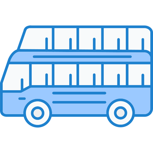 autobus à impériale Generic Blue Icône